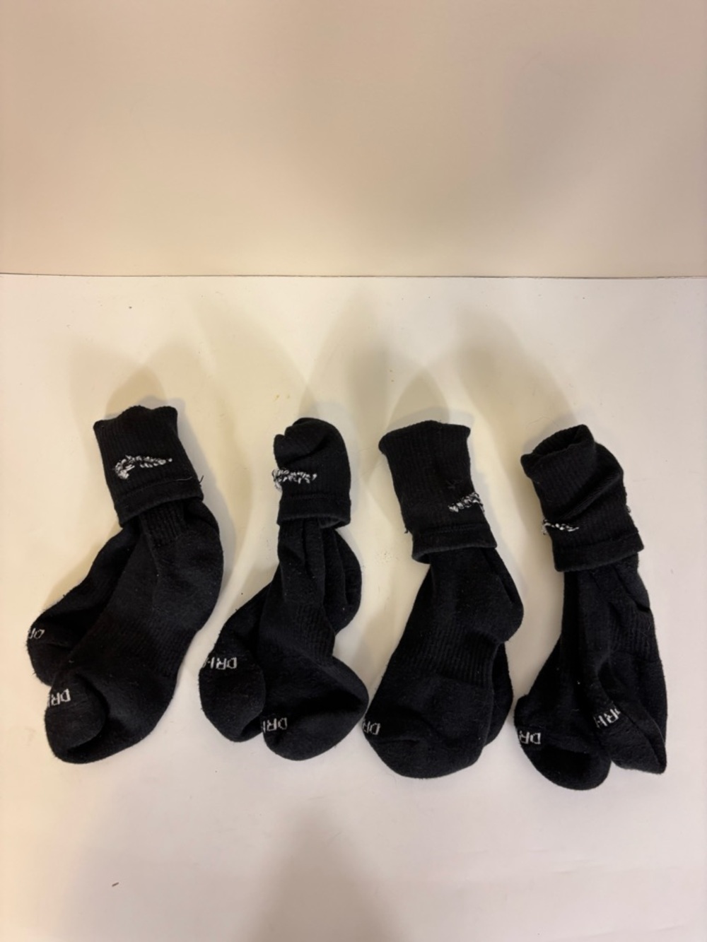 Nike‎ Dri-Fit Black Crew Socks - Pack of 4 Size Medium